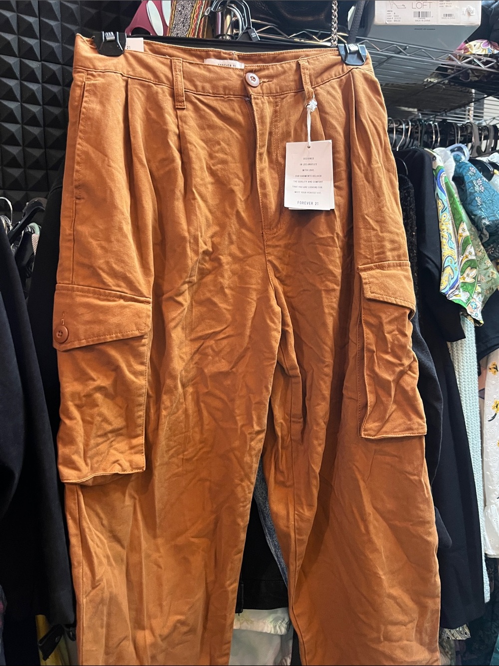 Forever 21 women Cargo Pants in Rust Orange size Medium